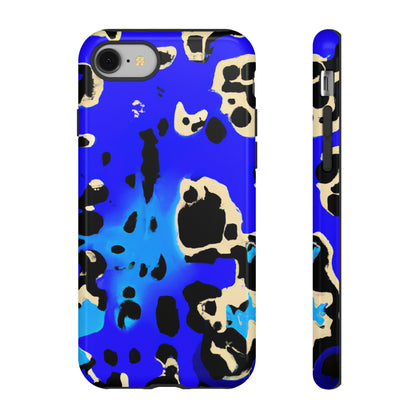 Blue Leopard AI Generated - Cell Phone Case