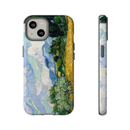 Wheat Fields with Cypresses by Vincent Van Gogh - Cell Phone Case