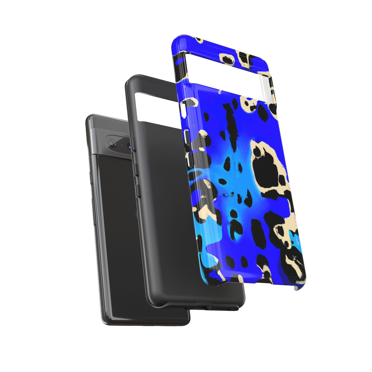 Blue Leopard AI Generated - Cell Phone Case