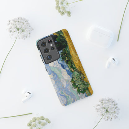 Wheat Fields with Cypresses by Vincent Van Gogh - Cell Phone Case