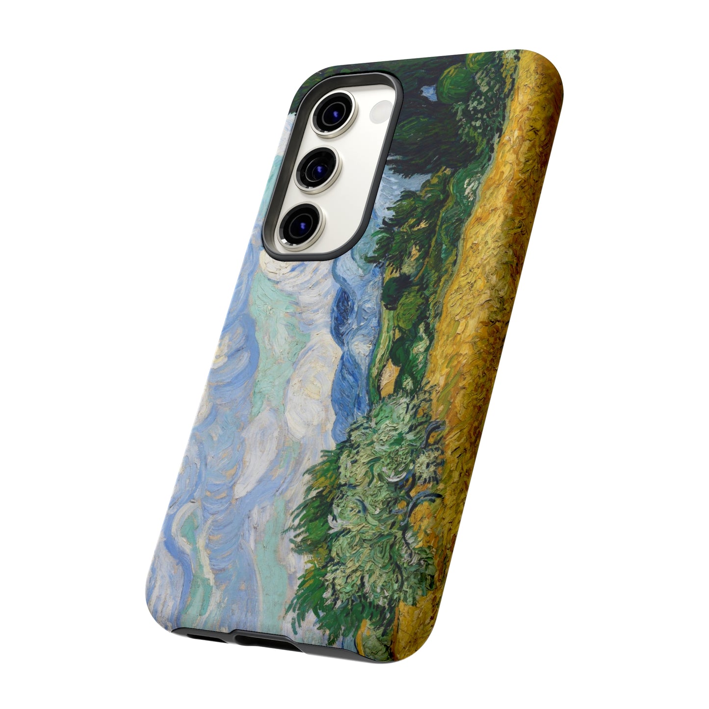 Wheat Fields with Cypresses by Vincent Van Gogh - Cell Phone Case