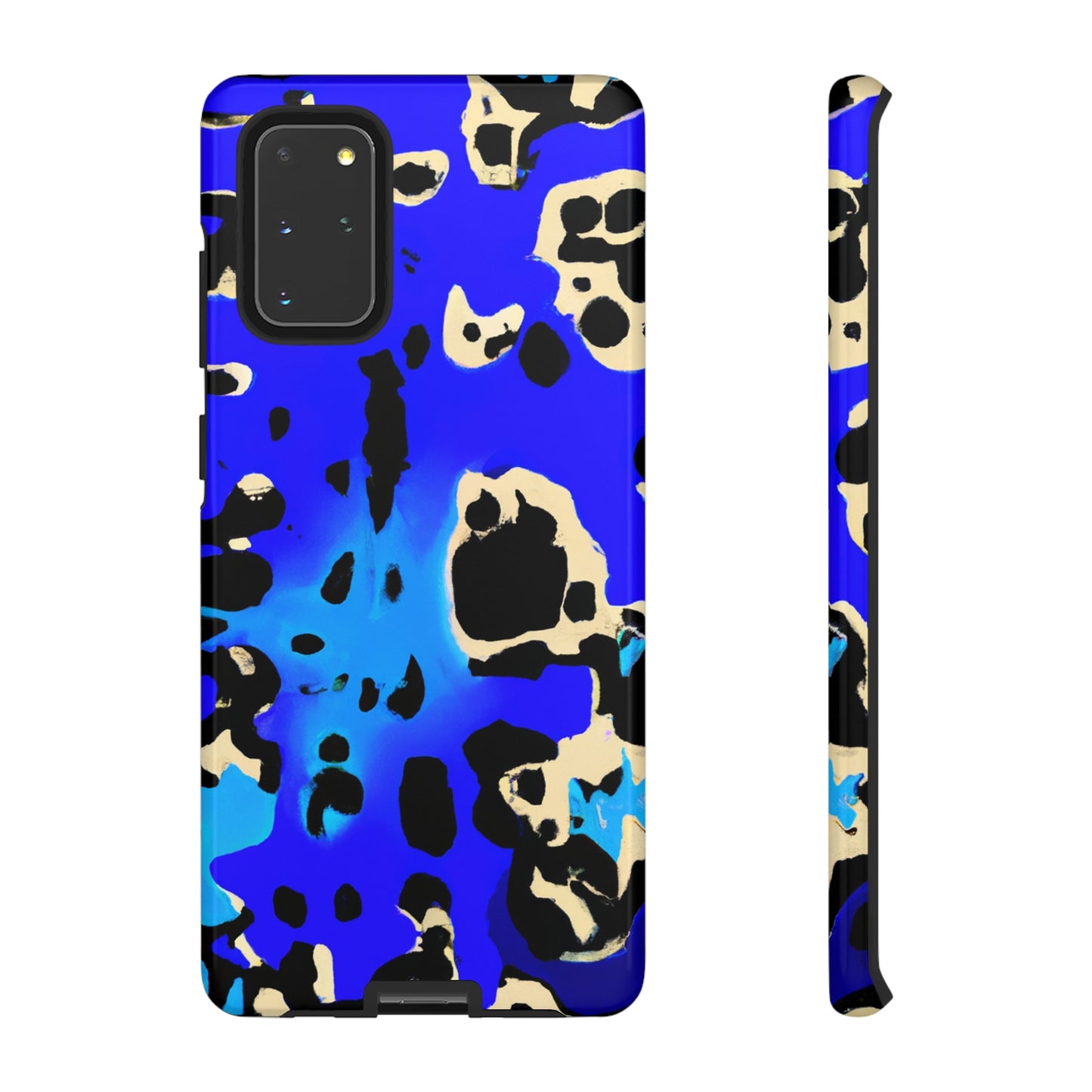 Blue Leopard AI Generated - Cell Phone Case