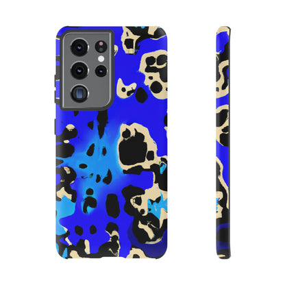 Blue Leopard AI Generated - Cell Phone Case