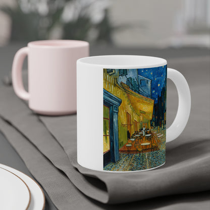 Cafe Terrace at Night by Vincent Van Gogh - Ceramic Mug