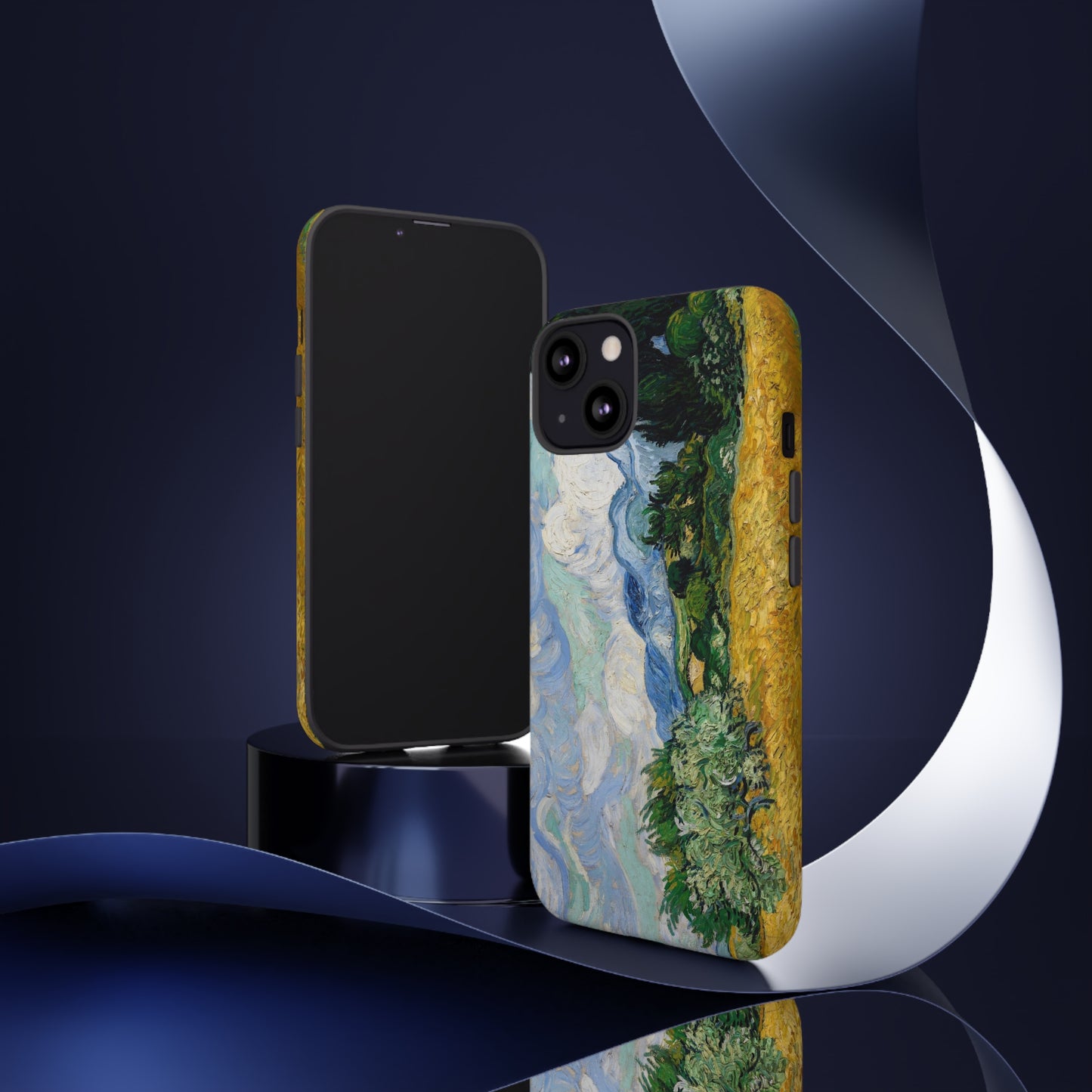 Wheat Fields with Cypresses by Vincent Van Gogh - Cell Phone Case