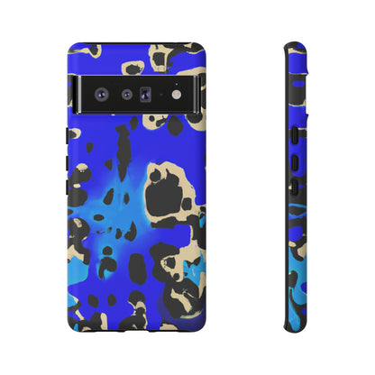 Blue Leopard AI Generated - Cell Phone Case