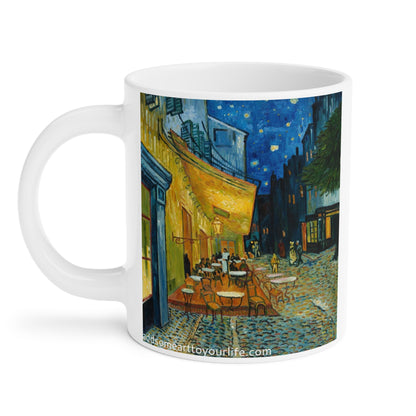 Cafe Terrace at Night by Vincent Van Gogh - Ceramic Mug