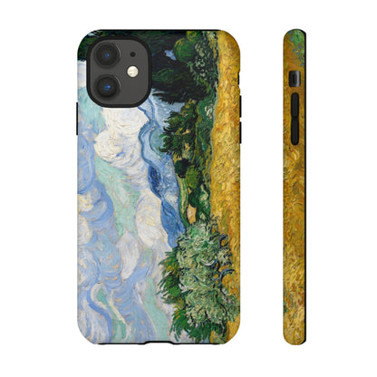 Wheat Fields with Cypresses by Vincent Van Gogh - Cell Phone Case