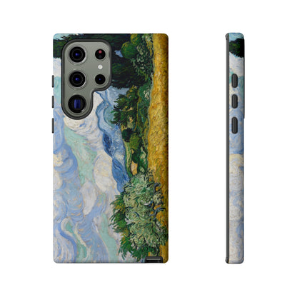 Wheat Fields with Cypresses by Vincent Van Gogh - Cell Phone Case