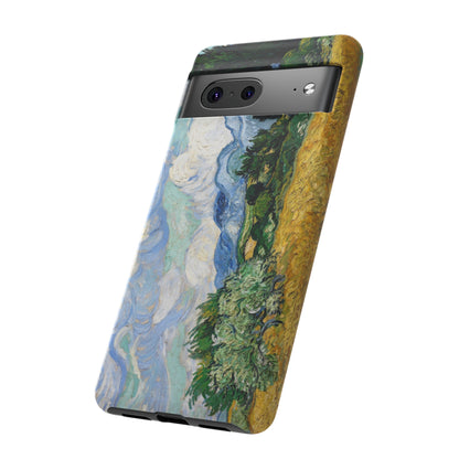 Wheat Fields with Cypresses by Vincent Van Gogh - Cell Phone Case