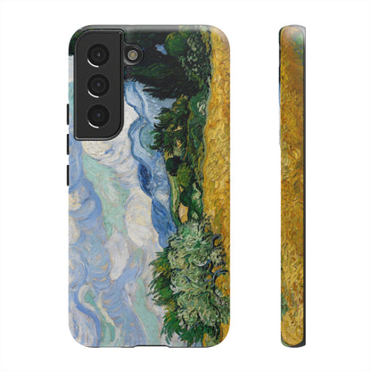 Wheat Fields with Cypresses by Vincent Van Gogh - Cell Phone Case