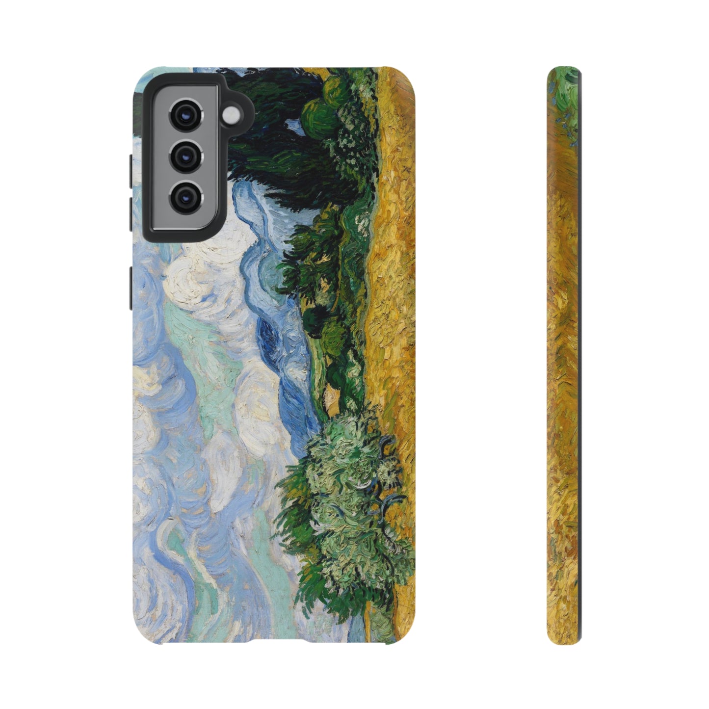 Wheat Fields with Cypresses by Vincent Van Gogh - Cell Phone Case