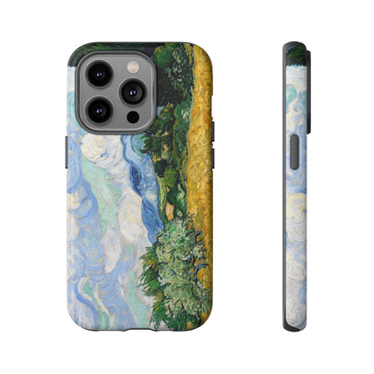 Wheat Fields with Cypresses by Vincent Van Gogh - Cell Phone Case