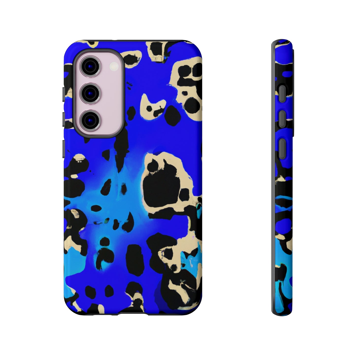 Blue Leopard AI Generated - Cell Phone Case