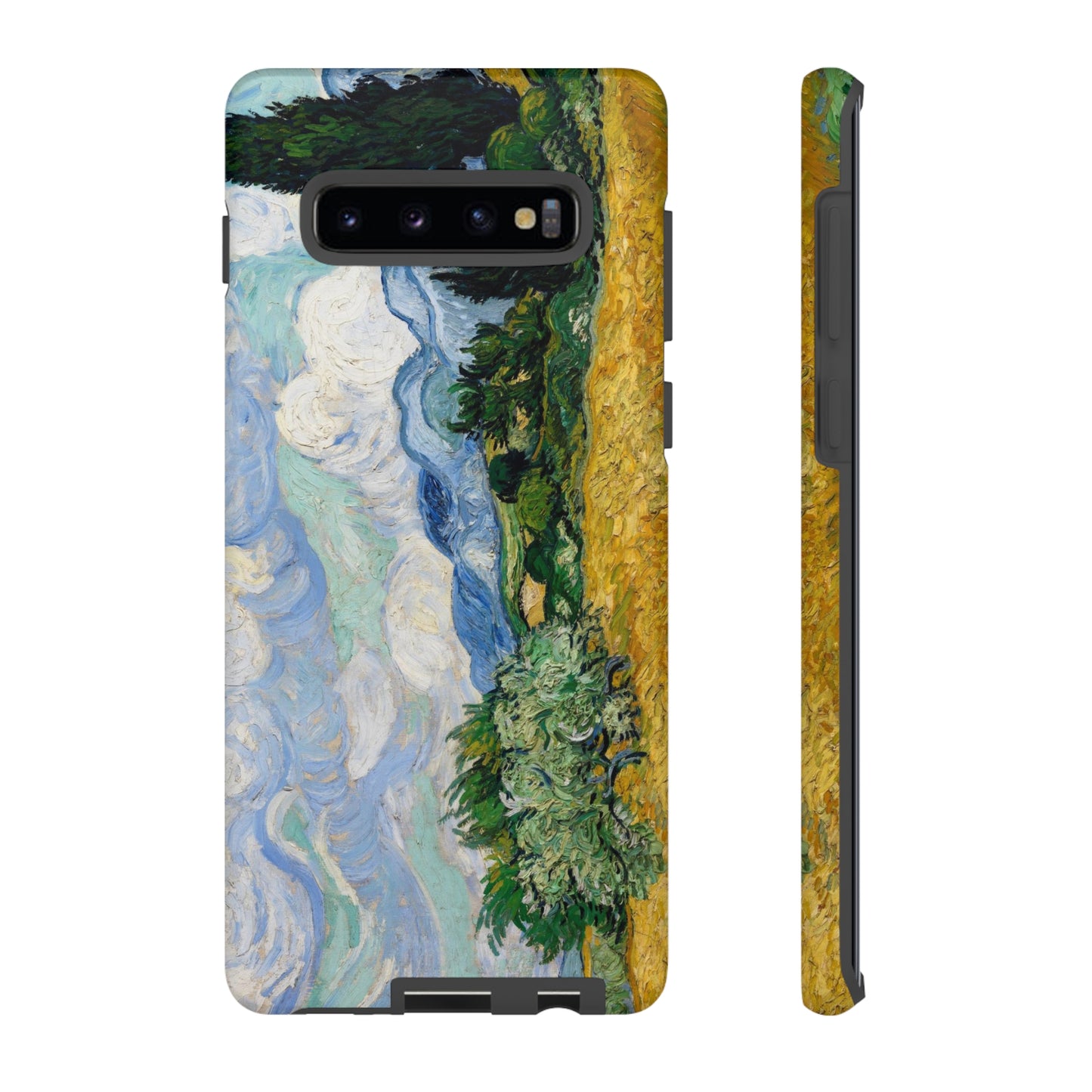 Wheat Fields with Cypresses by Vincent Van Gogh - Cell Phone Case