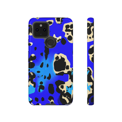 Blue Leopard AI Generated - Cell Phone Case